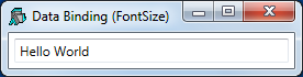 data binding fontsize xaml 1