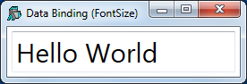 data binding fontsize xaml 2