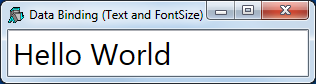 data binding text fontsize 1