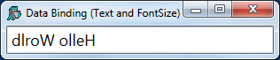 data binding text fontsize 2